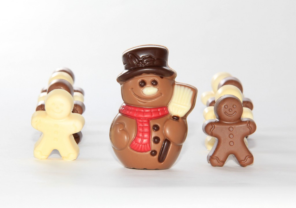 Snowman and chocolate men
