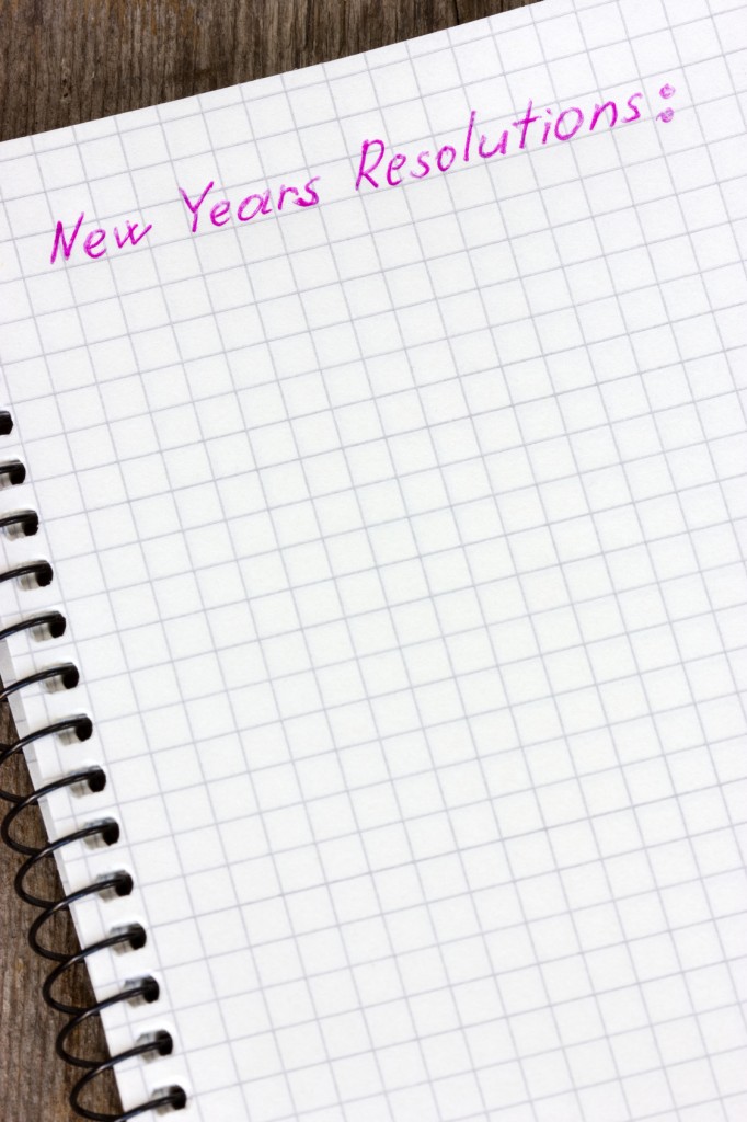 Notebook for  new year resolutions