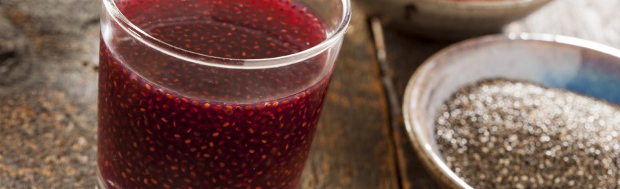 Raspberry and Chia Seed Beverage