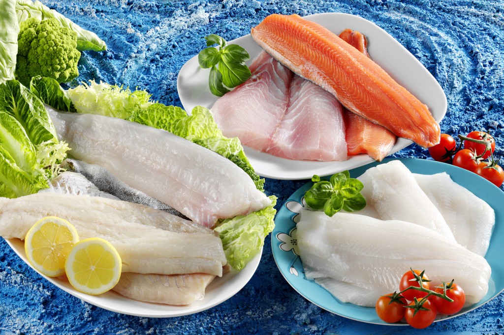 fresh fish fillets