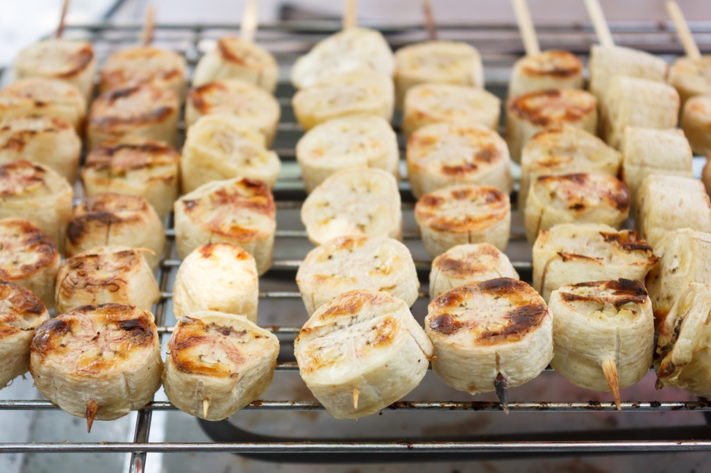 Grilled bananas (Thai dessert )